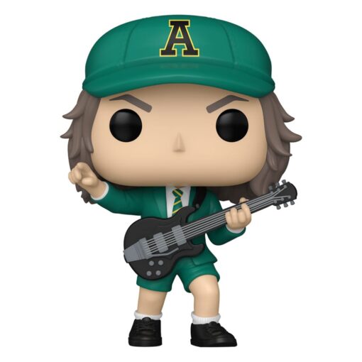 Ac/dc Pop! Rocks Vinile Figura Angus Young(green) 9 Cm Funko