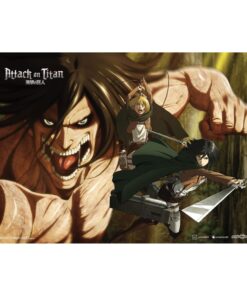 Attack On Titan Fabric Poster Attack Titan 84 X 118 Cm POPbuddies