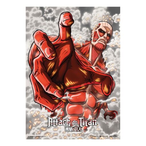 Attack On Titan Fabric Poster Colossal Titan 84 X 118 Cm POPbuddies