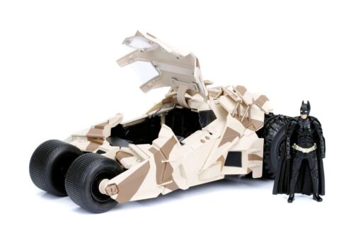 Batman The Dark Knight Diecast Model 1/24 2008 Batmobile Camo Con Figura Jada Toys