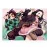 Demon Slayer: Kimetsu No Yaiba Fabric Poster Tanjiro E Nezuko 84 X 118 Cm Popbuddies