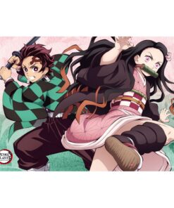 Demon Slayer: Kimetsu No Yaiba Fabric Poster Tanjiro E Nezuko 84 X 118 Cm Popbuddies