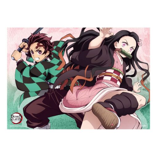 Demon Slayer: Kimetsu No Yaiba Fabric Poster Tanjiro E Nezuko 84 X 118 Cm Popbuddies