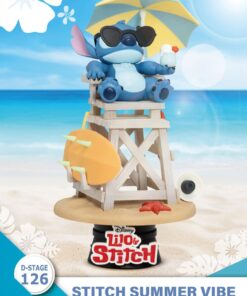 Disney D-Stage PVC Diorama Stitch Summer Vibe 16 Cm Beast Kingdom Toys