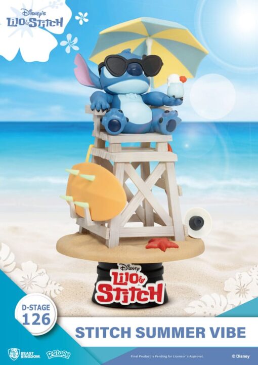 Disney D-Stage PVC Diorama Stitch Summer Vibe 16 Cm Beast Kingdom Toys