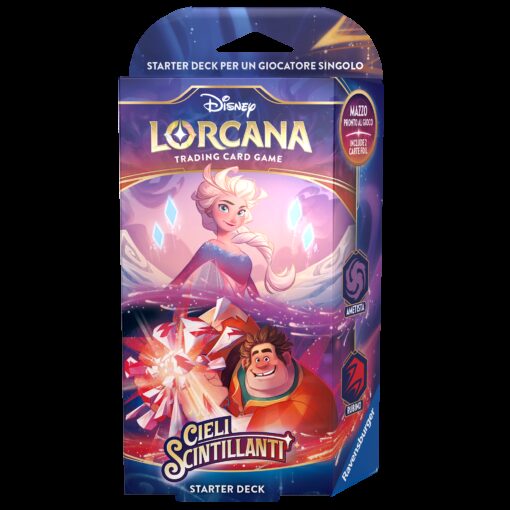 Disney Lorcana Cieli Scintillanti Starter Deck Ametista/Rubino ITA Ravensburger