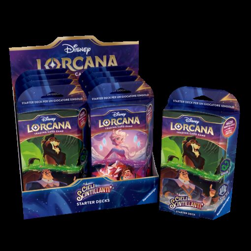 Disney Lorcana Cieli Scintillanti Starter Deck Display (8) ITA Ravensburger