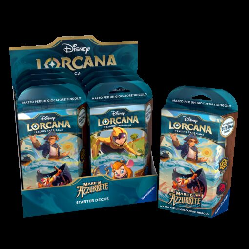 Disney Lorcana Mare di Azzurrite Starter Deck Display (8) ITA Ravensburger