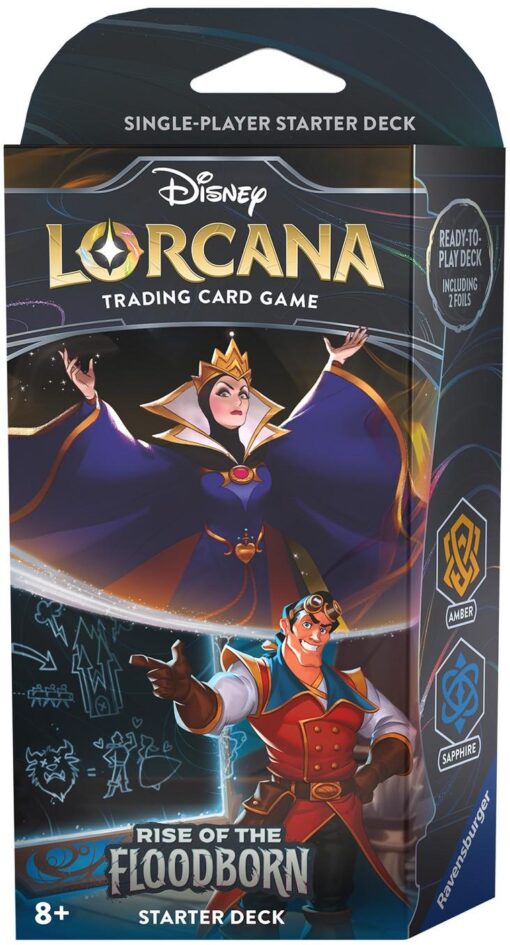 Disney Lorcana Rise Of The Floodborn Starter Deck Amber/Sapphire ENG Ravensburger