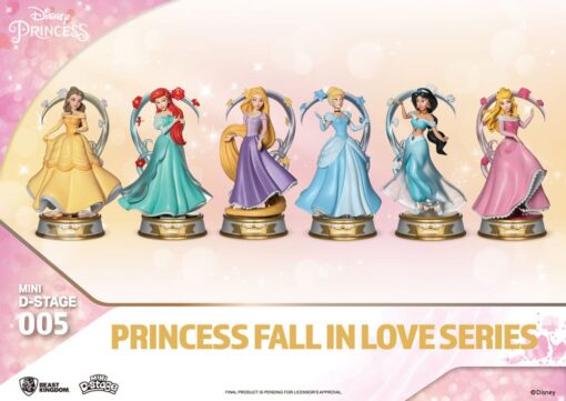 Disney Mini Diorama Stage Statuas Princess Fall In Love Series 12 Cm  Beast Kingdom Toys