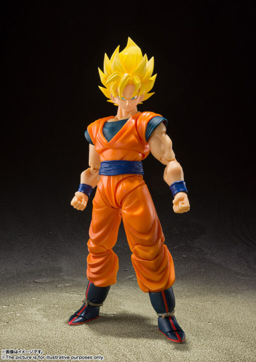 Dragon Ball Z Action Figure Pvc Son Goku Super Saiyan Full Power 14 Cm Bandai