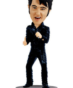 ELVIS BLACK LEATHER HK HEADKNOCKER ROYAL BOBBLES