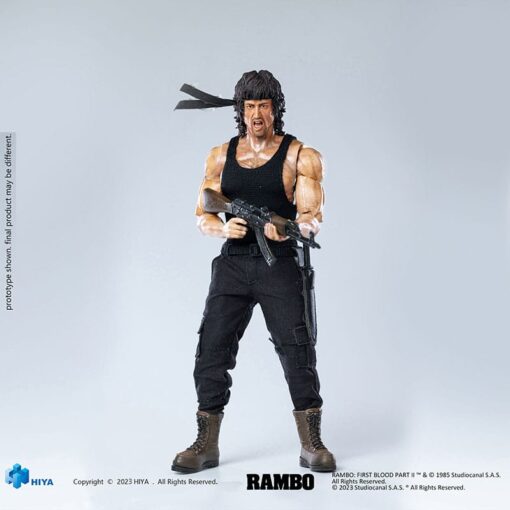 First Blood II Exquisite Super Series  Actionfigur 1/12 First Blood II John Rambo 16 Cm Hiya Toys