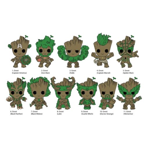 Guardiani Della Galassia Pvc Bag Clips Groot Series 2  Con Figure Int.