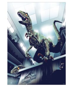 Jurassic Park Art Print 30th Anniversary Edition Hiding In Kitchen Edizione Limitata 42 X 30 Cm Fanattik