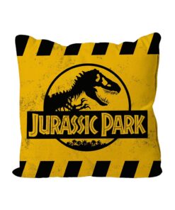 Jurassic Park Cuscino Caution Yellow Logo 40 X 40 Cm Sd Toys