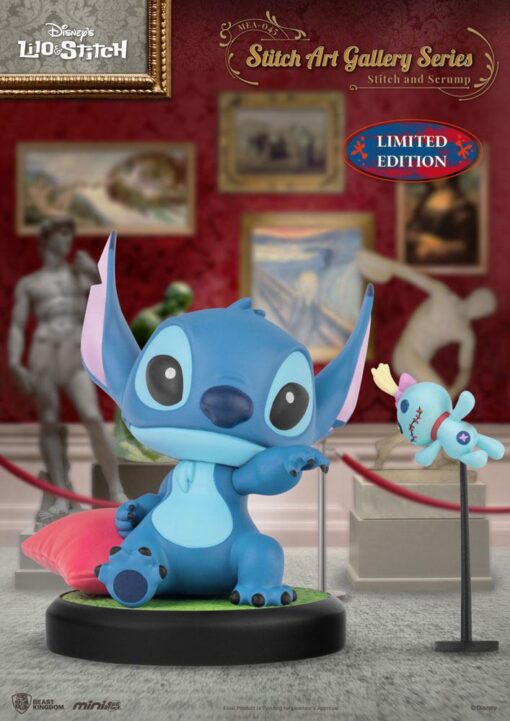 Lilo & Stitch Mini Uova Attack Figura Stitch Art Gallery Series Stitch E Scrum 8 Cm Beast Kingdom Toys