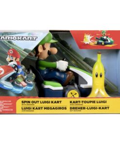 Mario Kart Spinout Luigi Kart Figura 6cm Jakks Pacific