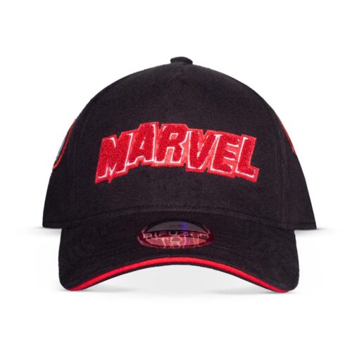 Marvel Cappellino Da Beaseball Logo Red & White Difuzed