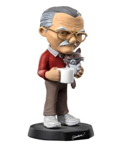 Marvel MiniCo Statua Stan Lee con Grumpy Cat 14 Cm Iron Studios