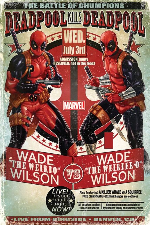 Marvel Poster Pack Deadpool Wade Vs Wade 61 X 91 Cm  Pyramid International