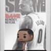 NBA Portland Trail Blazers Funko POP con Cover: Slam Vinile Figura Damian Lillard 9 cm