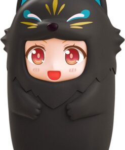 Nendoroid More Kigurumi Face Parts Case For Nendoroid Figures Black Kitsune 10 Cm Good Smile Company