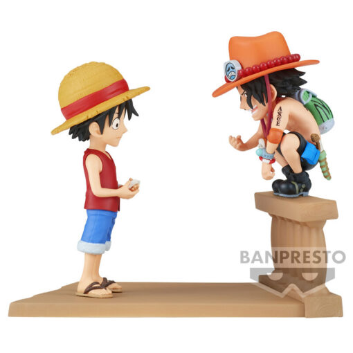 One Piece Monkey D Luffy & Portgas D Ace World Collectable Log Stories Figura 8cm Banpresto