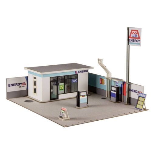 Original Illustration 1/64 Paper Model Kit 1/64 Gas Station 11 Cm (re-run) Plum