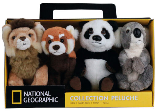 PELUCHE NATIONAL GEOGRAPHIC COLLECTION 4PZ ASSORTIMENTO 18CM ALTRI BRAND - PELUCHE