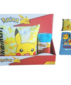 Pokemon Coperta In Pile + Cuscino Set Nintendo