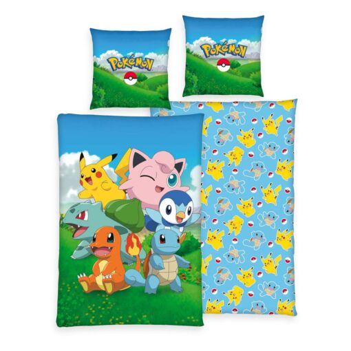 Pokemon Duvet Set Group A 135 X 200 Cm / 80 X 80 Cm Herding