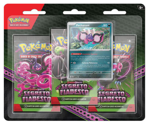 Pokémon TCG Segreto Fiabesco Blister 3 Buste Pecharunt (ITA)