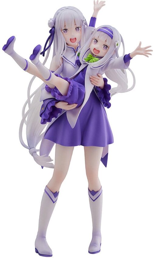 Re:zero Starting Life In Another World Pvc Statua 1/7 Emilia & Childhood Emilia 24 Cm Sega