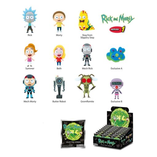 Rick E Morty Pvc Bag Clips Series 1  Con Figure Int.