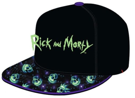 Rick & Morty Berretto Curvo Neon Logo Heroes Inc