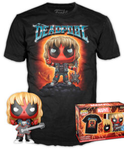 Set Figura Pop & Tee Marvel Deadpool Heavy Metal Funko Taglia L