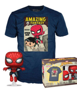 Set Figura Pop & Tee Marvel Spiderman Comic Cover Funko Taglia L