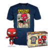 Set Figura Pop & Tee Marvel Spiderman Comic Cover Funko Taglia S