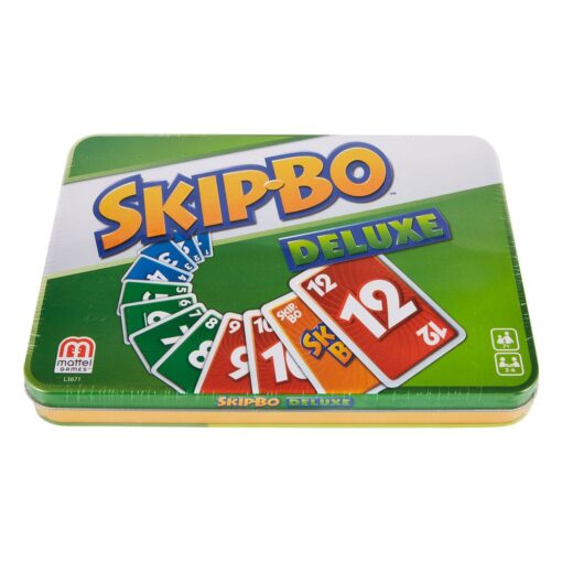 Skip-bo Deluxe Carte Gioco In Storage Tin Mattel