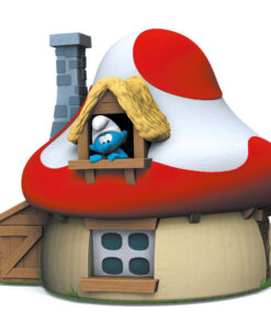 Smurfs Mushroom House Money Box Figura 15cm Plastoy