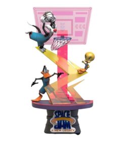 Space Jam 2 D-Stage Diorama Silvestro Titti e Daffy Duck 15 Cm Beast Kingdom Toys