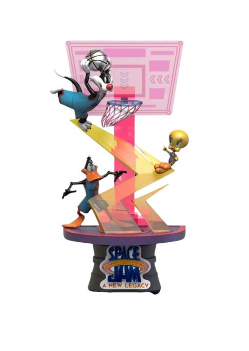 Space Jam 2 D-Stage Diorama Silvestro Titti e Daffy Duck 15 Cm Beast Kingdom Toys