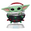 Star Wars: Mandalorian Pop! Vinile Figura Holiday Grogu Pram 9 Cm Funko