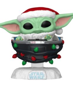 Star Wars: Mandalorian Pop! Vinile Figura Holiday Grogu Pram 9 Cm Funko