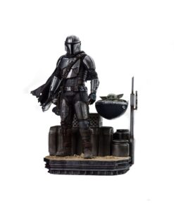 Star Wars The Mandalorian Scale Statua 1/10 Din Djarin E Din Grogu 21 Cm Iron Studios