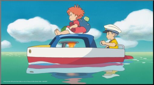 Studio Ghibli Ponyo E Sosuke Wood Panel Poster