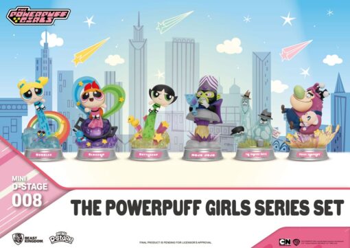 The Powerpuff Girls Mini Diorama Stage Statuas The Powerpuff Girls Series Set 12 Cm Beast Kingdom Toys