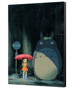 TOTORO BUS STOP 35x50 WOOD PANEL POSTER STUDIO GHIBLI