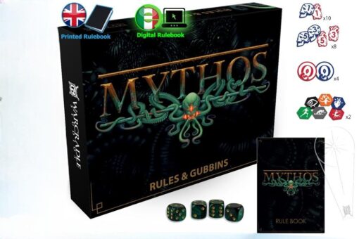 WARCRADLE STUDIOS MYTHOS RULES & GUBBINS BOX WARGAME